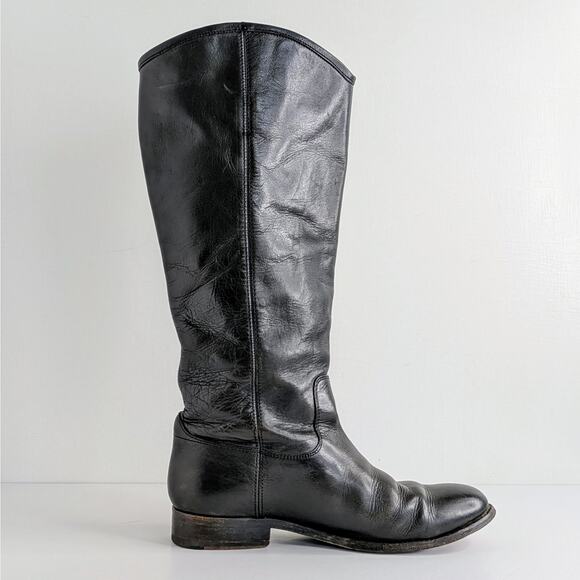Frye Boots Melissa Button 2 75477 Womens 8 Black Tall Knee High Riding Extended - Picture 11 of 16